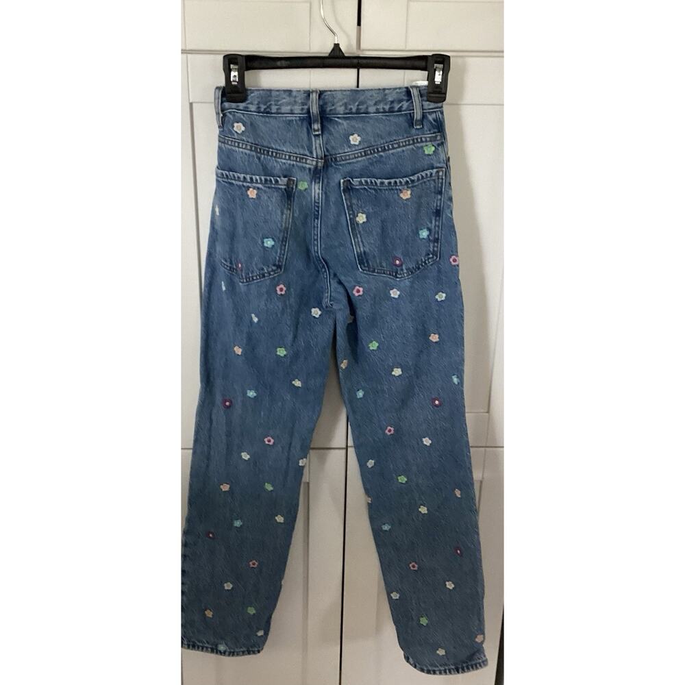 PacSun Blue Jeans with Multicolor Floral Embroidery - Picture 2 of 12